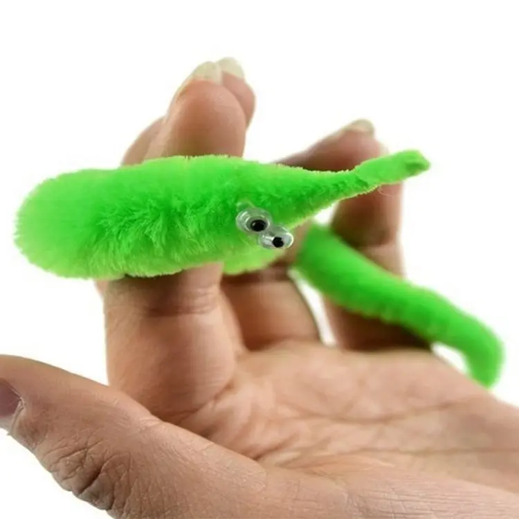 Funny Fidget Magic Worm Toy,Twist Magic Worm Trick Toy Party Favors Magic Plush Fuzzy Wiggle Twist String Worm