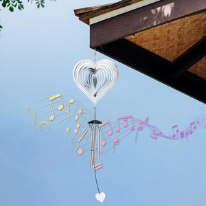Design creativo rotante cortile e balcone romantico <span class=keywords><strong>cuore</strong></span> a forma di carillon <span class=keywords><strong>del</strong></span> vento decorazione da giardino all'aperto - Product Image 2