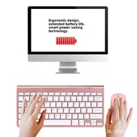 Ensemble clavier et souris sans fil 108 touches mini à commutateurs ciseaux USB pour ordinateurs portables et de bureau - Conception ergonomique 1600 DPI en stock