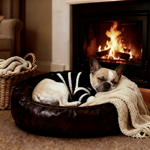 Schwarz-Weiß Gestreiftes Fell-Haustierhemd Einfache Doppelseitige Jacquard-Strickware Welpenkleidung Direkter Hersteller - Product Image 6