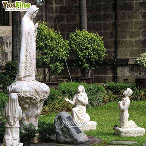 Estatua de Nuestra Señora de Fátima de Tamaño Real en Mármol Blanco, Tallada a Mano, Virgen María para Decoración de Jardín o Iglesia - Product Image 2
