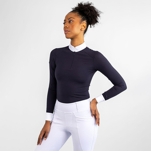 Camisas de Manga Larga para Mujer, con Cierre de Cremallera de un Cuarto, para Equitación, de Secado Rápido, Nuevo Estilo, a la <span class=keywords><strong>Moda</strong></span> - Product Image 5