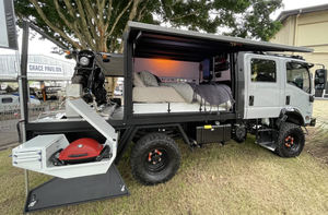 Camión BANDEJAS Camper Caja de herramientas de aluminio Cuerpo de toldo montado en chasis con cajas para perros - Product Image 5