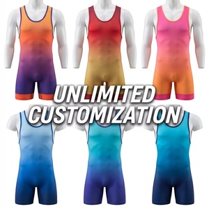 Trajes de Lucha Personalizados por Sublimación para Jóvenes, Unisex, con Colores Impresos Personalizados, para Competencia de Fisicoculturismo - Product Image 3