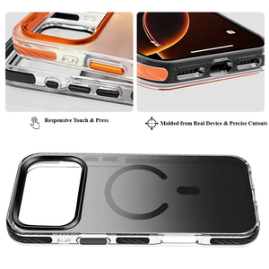 <span class=keywords><strong>Coque</strong></span> de téléphone magnétique <span class=keywords><strong>personnalisable</strong></span> à impression UV avec dégradé, <span class=keywords><strong>coque</strong></span> rigide transparente en acrylique pour iPhone 17 Series, anneau métallique pour appareil photo - Product Image 5