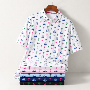 Camisetas de Golf Personalizadas con Logotipo Bordado, Estampado Completo, 88% Poliéster, 12% Elastano, Camiseta de Golf de Diseño de Alta Calidad y Lujo - Product Image 4