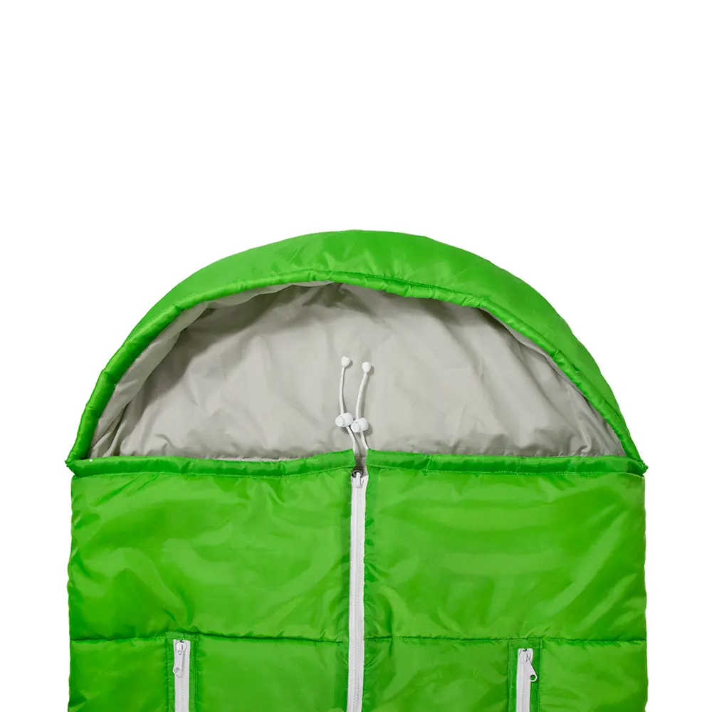 New products green outdoor camping and sleeping bag set for cold temp