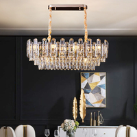 Lampe LED suspendue en cristal K9, design nordique moderne, luminaire décoratif de plafond, idéal pour une Villa, un restaurant, un hôtel ou un appartement