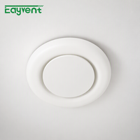 Diffuseur d'air circulaire en acier réglable pour plafond, grille de sortie d'air CVC, ventilation, taille personnalisée, vente en gros d'usine