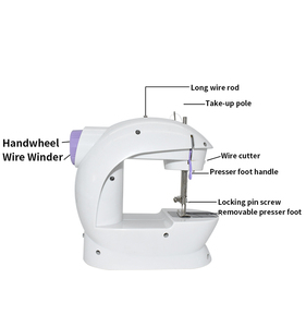 मिनी सिलाई मशीन मॉडल FHSM-201 + हटाने योग्य और विस्तार - Product Image 4