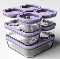 Contenants de stockage alimentaire en verre résistant à la chaleur, ensemble de 7 pièces, compatibles avec le four à micro-ondes, 240 ml/560 ml/1370 ml, bols de préparation des repas