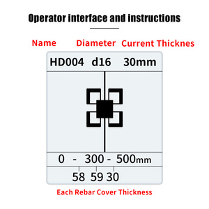 ZL610 English Version Concrete Reinforcement Diameter <strong>Detector</strong>/Reinforcement <strong>Detector</strong> Scanner Position Locator - Product Image 6