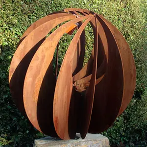 Bahçe dekorasyon Corten çelik gül heykel