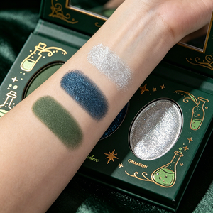 <span class=keywords><strong>Palette</strong></span> Ombretti Portatile 3 Tonalità <span class=keywords><strong>con</strong></span> Specchio Integrato, Wizard Retro Green, per Feste, Cosplay e Trucco Scenico OEM ODM - Product Image 1