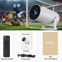 Mini Proyector Portátil Android 11 con WiFi 6 Integrado, 1280x720P HD, Enfoque Automático, 8GB de Almacenamiento, Cine en Casa, Compatible con USB y TV Box