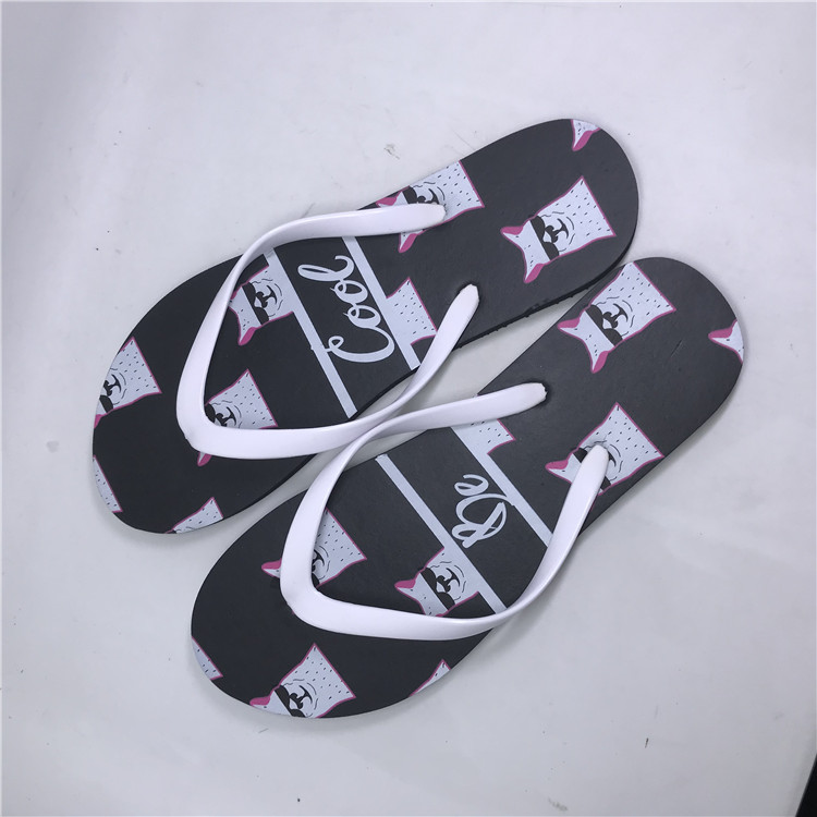 Custom Logo flower Sandals Women Shoes Summer Beach Slippers Rubber Flipflops Casual Flip Flops for Womens