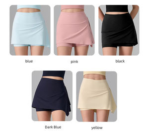 Jupe de sport d'entraînement respirante avec poches femmes vêtements de Tennis femmes vêtements de sport robe de Tennis jupe de Golf pour filles jupe de Tennis - Product Image 4