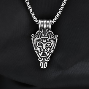 Yunnique-collar con colgante de flecha de acero inoxidable nórdico Vintage, diseño geométrico temático para hombres y mujeres, collar de joyería de regalo - Product Image 4