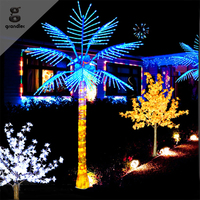 Luces LED Decorativas con Motivo de Palmera de Coco para Jardín, Lámpara de Paisaje Artificial para Exteriores con Clasificación IP65