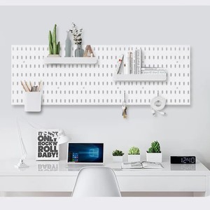Pegboard Storage Rack <b>Wall</b> Mounted No Drilling Required For Dorm Kitchen Bathroom 6 Layer Organize Stationery Personal Care - Product Image 3