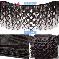 Extensions de cheveux humains cambodgiens vierges bruts de qualité supérieure 12A, double tirage, cuticules alignées, provenant d'un seul donneur, double trame à la machine