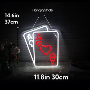 Poker Letreros Neon LED dimmable USB powered ambient <b>light</b> store <b>window</b> decoration <b>light</b> street indicator <b>light</b> landscape <b>light</b> - Product Image 3