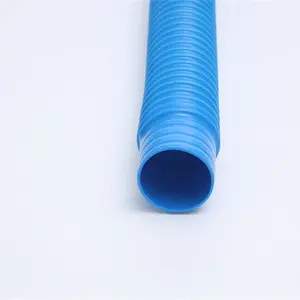 High Strength Diameter Blue Rib Air Conditioner Plastic PVC Ventilation Pipe Flexible Air Duct