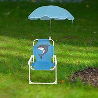 Chaise pliante de jardin pour enfants de haute qualité, avec parasol, pour la plage et le camping
