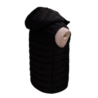 Blouson bomber sans manches pour homme avec logo personnalisé, garniture en fourrure de mouton, respirant pour l'hiver