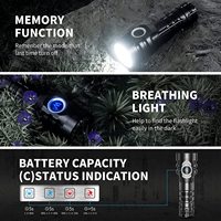 Woben E6 EDC daya AA 14500 senter LED, Senter LED Mini USB dapat diisi ulang IP68 tahan air aluminium Aloi ukuran kecil