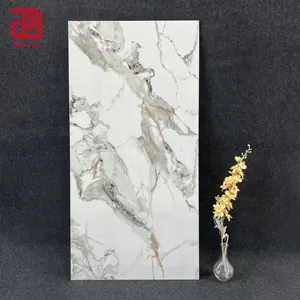 600*1200 modern white marble golden vein porcelain tile for living room floor