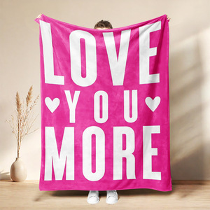 Couverture en flanelle personnalisée avec texte imprimé, couverture de repos, couverture de sieste, lavable en machine, résistante à la décoloration, pour la chaleur hivernale, vente en gros - Product Image 6
