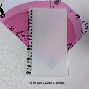 Etichetta personalizzata in plastica di dimensioni personali A6 fondi risparmio sfida Planner nero spirale agende di risparmio Tabbed in contanti - Product Image 6