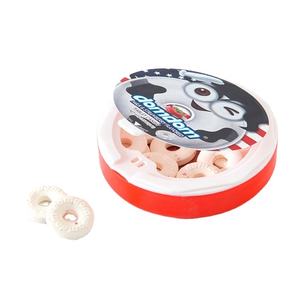 Bonbons en comprimés <span class=keywords><strong>Domdom</strong></span> à la saveur de fraise au lait dans une boîte ronde en PP, confiseries, collations, bonbons rafraîchissants - Product Image 1