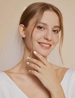 Vente à la mode 1CT/2CT D couleur VVS1 925 argent Sterling plaqué or Rose coupe ronde Moissanite anneaux pour fille