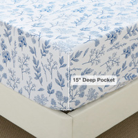 Parure de Draps de Lit Imprimée en Microfibre 4 Pièces Grand Lit Impression Personnalisée