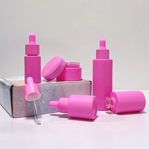 ชุดบรรจุภัณฑ์ผลิตภัณฑ์ดูแลผิว 30 มล. 50 มล. 100 มล. สีชมพูพิงค์ทิงเจอร์ ขวดหยดเซรั่มพร้อมกล่อง - Product Image 2