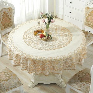 Disposable Waterproof Plastic <strong>protection</strong> 72" Picnic Round <strong>Table</strong> Covers for Events Wedding Decoration with Custom logo - Product Image 6