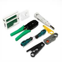 Kit de Probador de Cables de Red LAN UTP con Conector RJ45, Pelacables, Destornillador, Alicates de Crimpado, Manual, OEM Personalizable