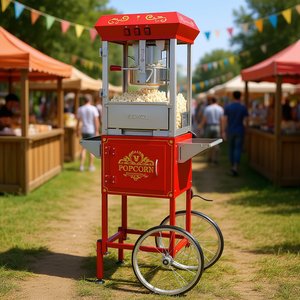 Máquina para hacer palomitas de maíz Vevor de 850W, 48 tazas, roja, con aire caliente, para uso en interiores y exteriores - Product Image 2