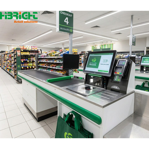 Modern Self Service <b>Checkout</b> <b>Counter</b> POS Cashier Desk with Touch Screen Retail Payment Station - Product Image 5