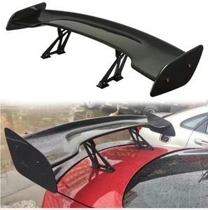 Kit de Garniture d'Aileron Arrière de Course ABS Carbone Noir Style GT Universel Réglable pour Amélioration de Modification de <span class=keywords><strong>Voiture</strong></span> - Product Image 2