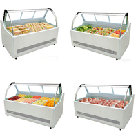 Vitrine réfrigérée horizontale pour boucherie, affichage de produits frais coupés, congélateur, réfrigérateur, vitrine pour viande tranchée, refroidissement direct