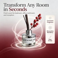 Diffuseur de parfum d'ambiance de luxe avec logo personnalisé et marque privée, flacon en verre, diffuseur à bâtonnets, OEM ODM, désodorisant d'ambiance