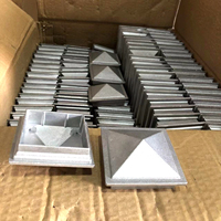 Capuchon/couvercle en aluminium LD avec rebord pour poteau de clôture carré de 2 pouces (AC-705 B)