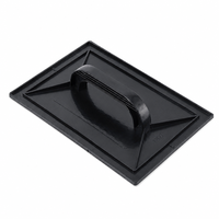 Truelle de plâtrage noire industrielle 27x35CM en plastique avec poignée ergonomique et lame arrondie pour le lissage du mastic mural et du plâtre, grande taille