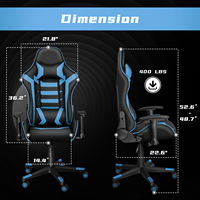 Chaise de course de jeux vidéo en cuir Chaise de bureau ergonomique pivotante pour ordinateur