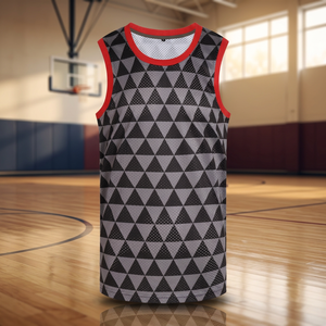 Débardeur de basketball sans manches pour femme, imprimé géométrique, maille respirante, Spandex/Nylon, col rond, vêtement de sport pour adulte, été - Product Image 3