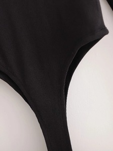 Expédition rapide, body sexy pour femmes, automne-hiver, col roulé, manches longues, polyester, <span class=keywords><strong>pull</strong></span>, mini <span class=keywords><strong>string</strong></span> à découpe haute pour femmes - Product Image 6