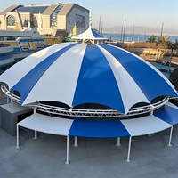Dôme de théâtre moderne à membrane tendue, structure d'ombrage extérieure pour amphithéâtre, revêtement PVDF, imperméable, protection solaire, pour parcs et hôtels